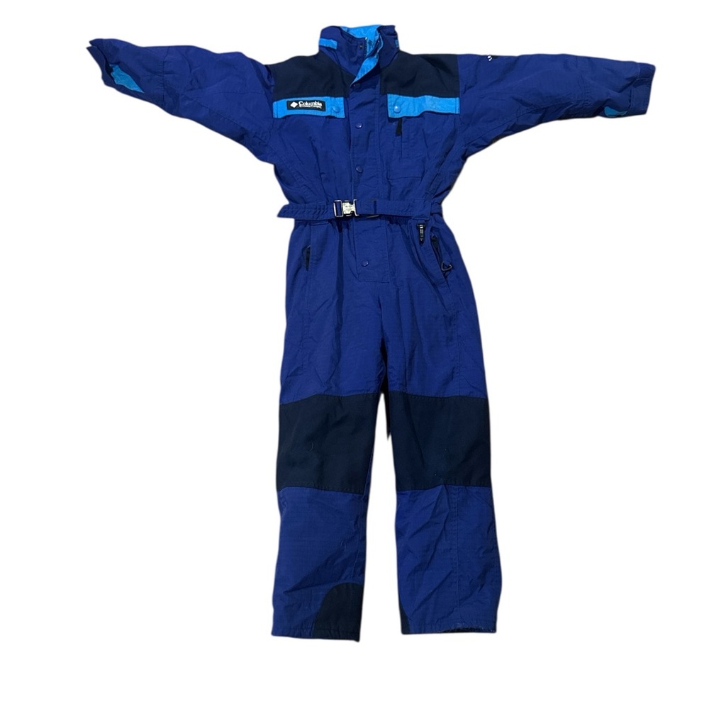Columbia Navy and Light Blue Ski Suit